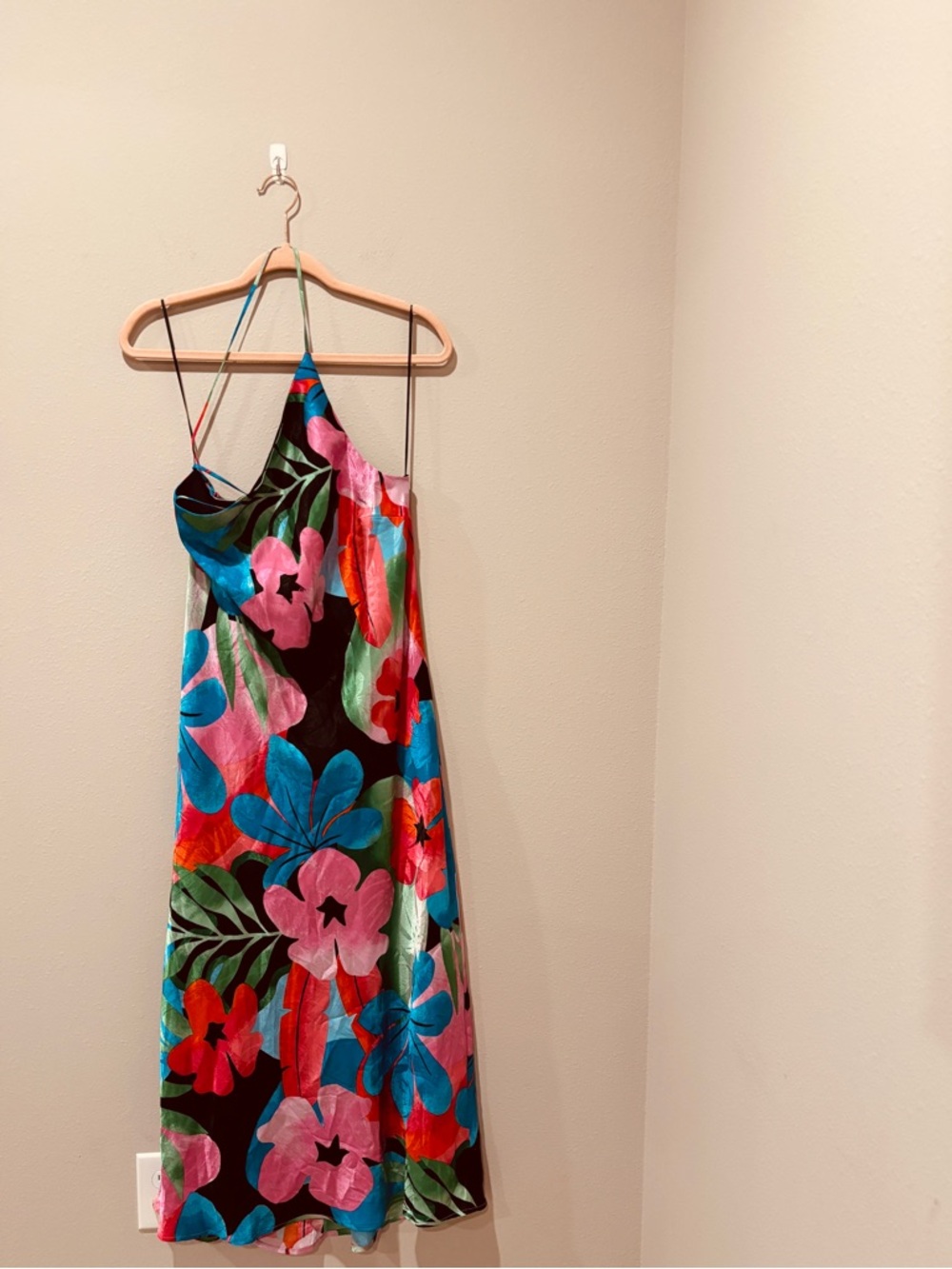 Gianni Bini Floral Slip Satin Slip Dress Size XL Date Night Feminine Romantic